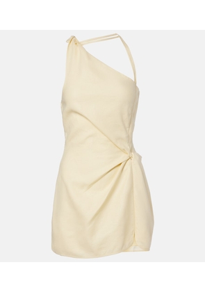 SIR Gathered halterneck linen minidress