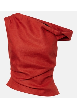 SIR Asymmetric linen top