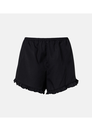 Hunza G Frill cotton poplin shorts