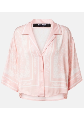 Balmain Printed twill pajama shirt