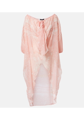 Balmain Printed silk midi dress