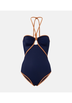 Johanna Ortiz Cutout halterneck swimsuit