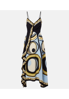 La DoubleJ Turn Around silk crepe de chine midi dress