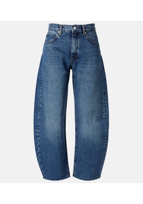 Frame Bubble Crop barrel-leg jeans