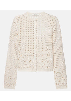 Frame Postcard crochet cotton cardigan