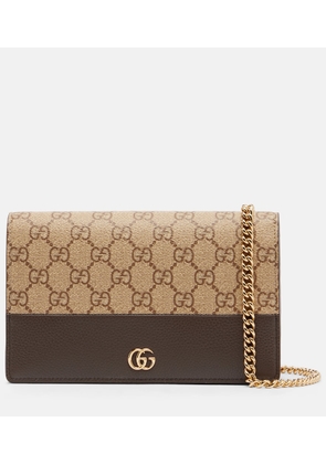 Gucci GG Marmont canvas wallet on chain
