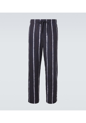 Commas Striped linen wide-leg pants