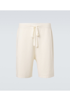 Commas Crochet cotton and hemp Bermuda shorts