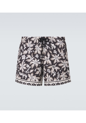 Commas Printed swim trunks
