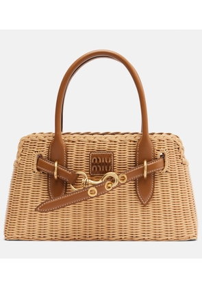 Miu Miu Aventure wicker top-handle bag