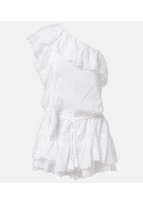 Marant Etoile Lalia embroidered ruffled minidress
