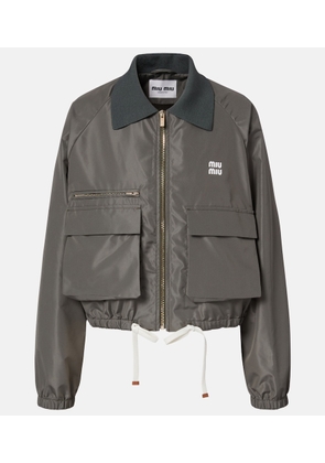 Miu Miu Logo technical blouson jacket