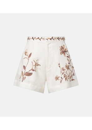 Agua by Agua Bendita Toronjil floral linen shorts
