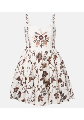 Agua by Agua Bendita Lima floral linen minidress
