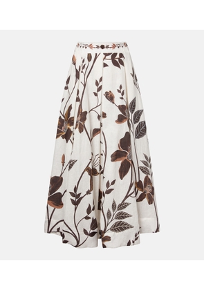 Agua by Agua Bendita Delta floral linen maxi skirt