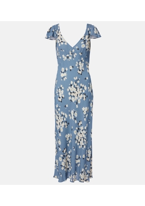Rixo Cathy floral crepe midi dress