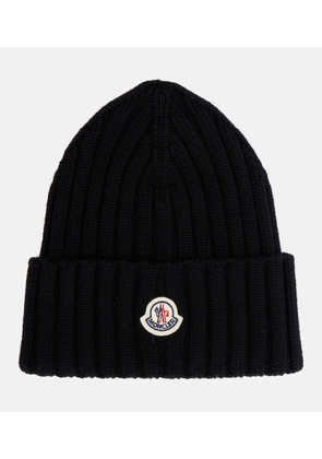 Moncler Ribbed-knit virgin wool beanie