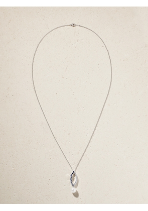 Mikimoto - 18-karat White Gold Sapphire, Diamond And Pearl Necklace - One size