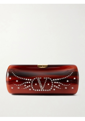 Valentino Garavani - Pince Vlogo-embellished Resin Clutch - Red - One size