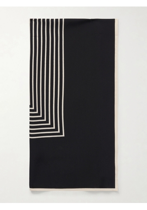 TOTEME - Monogram Silk Scarf - Black - One size
