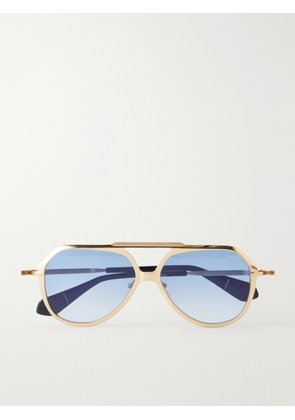 Jacques Marie Mage - + Lou Lou De La Falaise Louise Aviator-style Titanium Sunglasses - Gold - One size