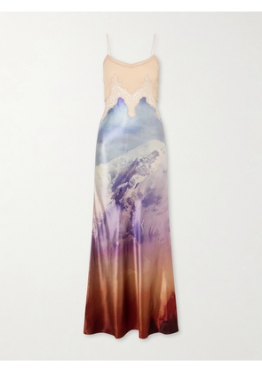 Gabriela Hearst - Adolphine Printed Lace-trimmed Silk-satin Maxi Dress - Multi - IT38,IT40,IT42,IT44