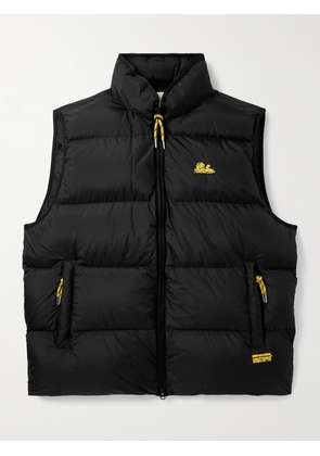 Aimé Leon Dore - Logo-Embroidered Quilted WINDSTOPPER® by GORE-TEX LABS Down Gilet - Men - Black - XS