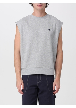 CARRER Sleeveless Cotton Sweatshirt with Crew Neck and Contrast Logo