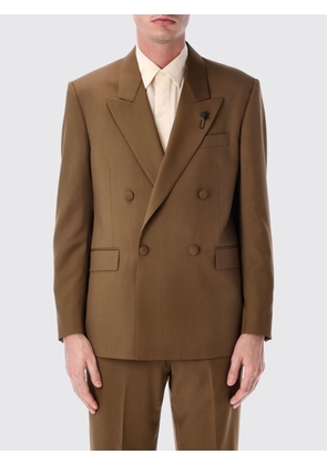 LARDINI Double-Breasted Blazer in Pure Virgin Wool with Peak Lapels