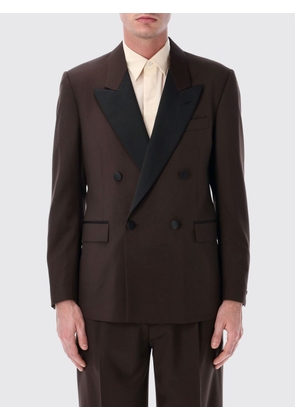 LARDINI Double-Breasted Blazer in Pure Virgin Wool with Peak Lapels