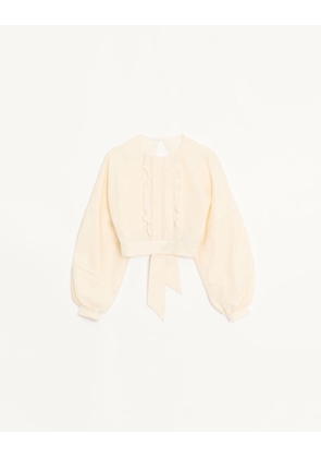 Valentino Couture Linen Top Woman VANILLA 36