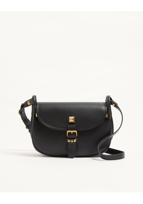 Valentino Garavani Valentino Garavani Flâneuse Medium Leather Shoulder Bag Woman BLACK UNI