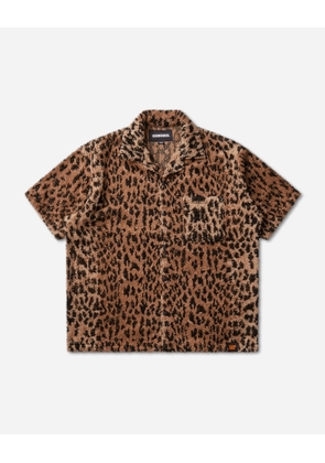 Men s Hippopotamus Terry Cloth Shortsleeve Shirt Leopard