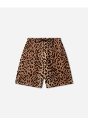 Men s Hippopotamus Terry Cloth Short Pants Leopard