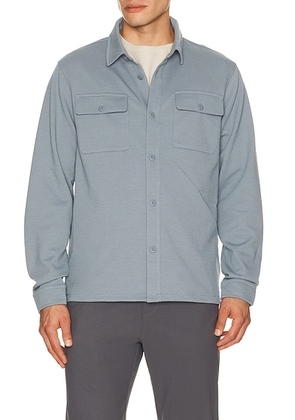 Vuori Waffle Shirt Jacket in Abyss - Blue. Size M (also in S, L, XL/1X).