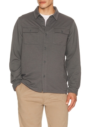 Vuori Waffle Shirt Jacket in Dark Pewter - Grey. Size M (also in S, L, XL/1X).