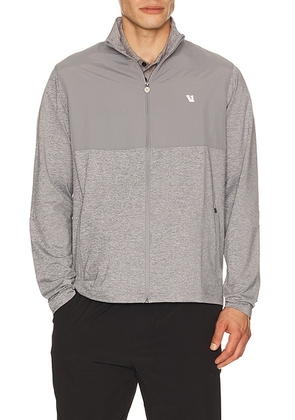 Vuori Sunday Element Track Jacket in Grey Heather - Grey. Size XXL/2X (also in S, M, L, XL/1X).