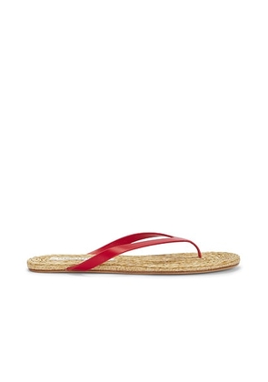 Christopher Esber Palma Flip Flop in Carmine Red & Natural - Red. Size 40 (also in 36, 37, 38, 39, 41).