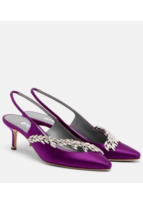 Balenciaga x Manolo Blahnik satin slingback pumps