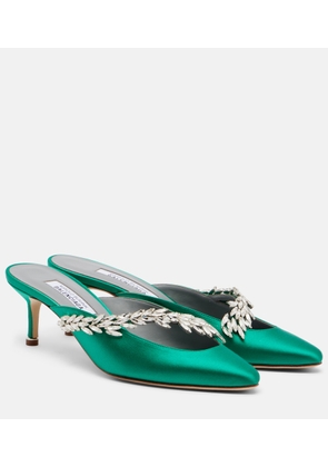 Balenciaga x Manolo Blahnik embellished satin mules