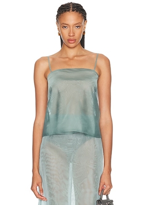 RENGGLI Organza Cami Top in Seafoam - Green. Size S (also in XS, M, L, XL).
