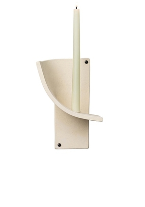 SIN Kahn Candle Sconce in Bone - Cream. Size all.
