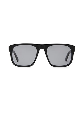 Toteme Navigator Sunglasses in Black - Black. Size all.