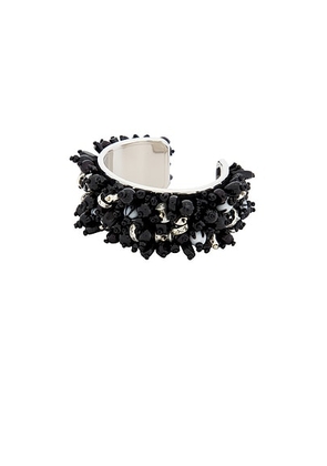 Dries Van Noten Cuff Bracelet in Black - Black. Size L (also in M).