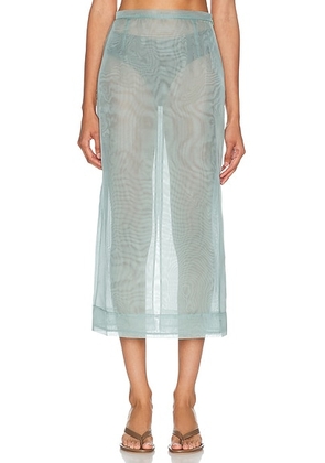 RENGGLI Organza Pencil Skirt in Seafoam - Green. Size S (also in XS, M, L, XL).