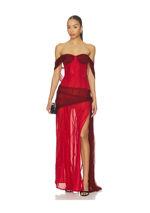 AMOR MIA Nemesis Maxi Dress in Red. Size S. Also in XS.