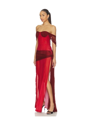 AMOR MIA Nemesis Maxi Dress in Red. Size S. Also in XS, L.