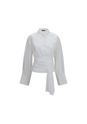 7FOR White Cotton Dress Shirt - L