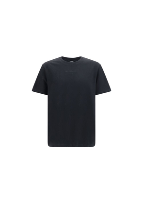 Balmain Black Cotton T-Shirt - L