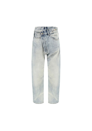 R13 Blue Cotton Straight-Leg Jeans - 27